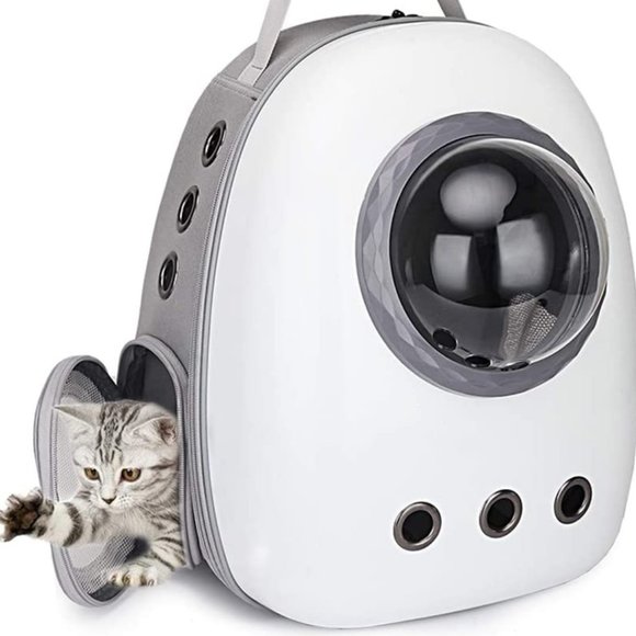 Portable travel cat carrier with versatile/interchangeable peep hole - Picture 1 of 10